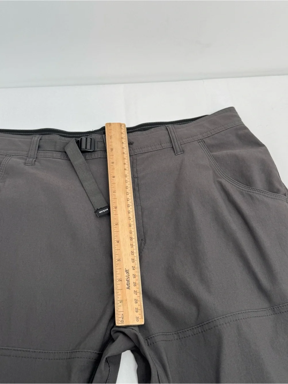 Prana Men's Stretch Zion Straight Fit Cargo Hiking Pant Gray 36 X 32 Relaxed Fit